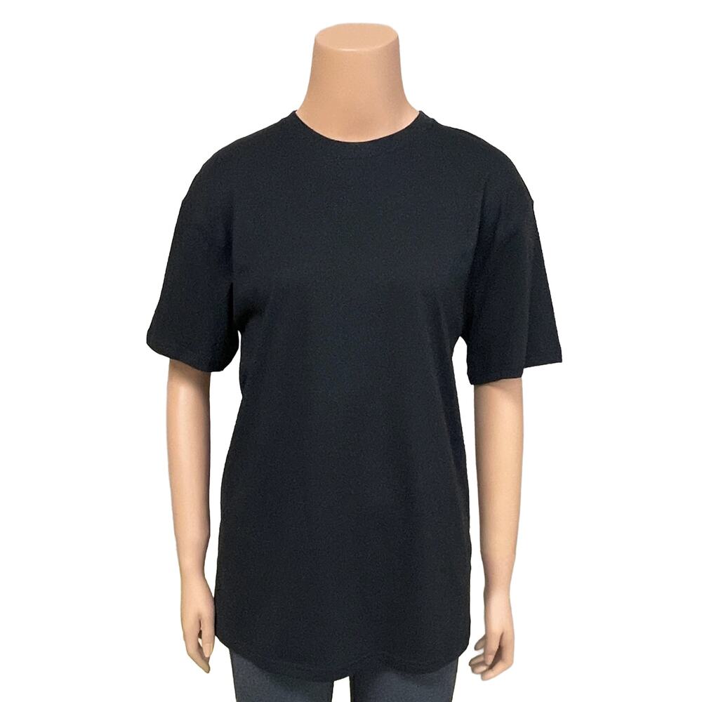 Athleta True Cotton Tee Sz XS New $49 Black Relaxed Fit Short Sleeved T-Shirt